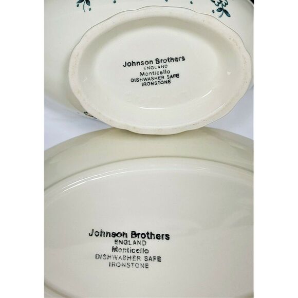 Johnson Bros Monticello Ironstone Gravy Boat w/ Det. Underplate England 1983 - Picture 8 of 8